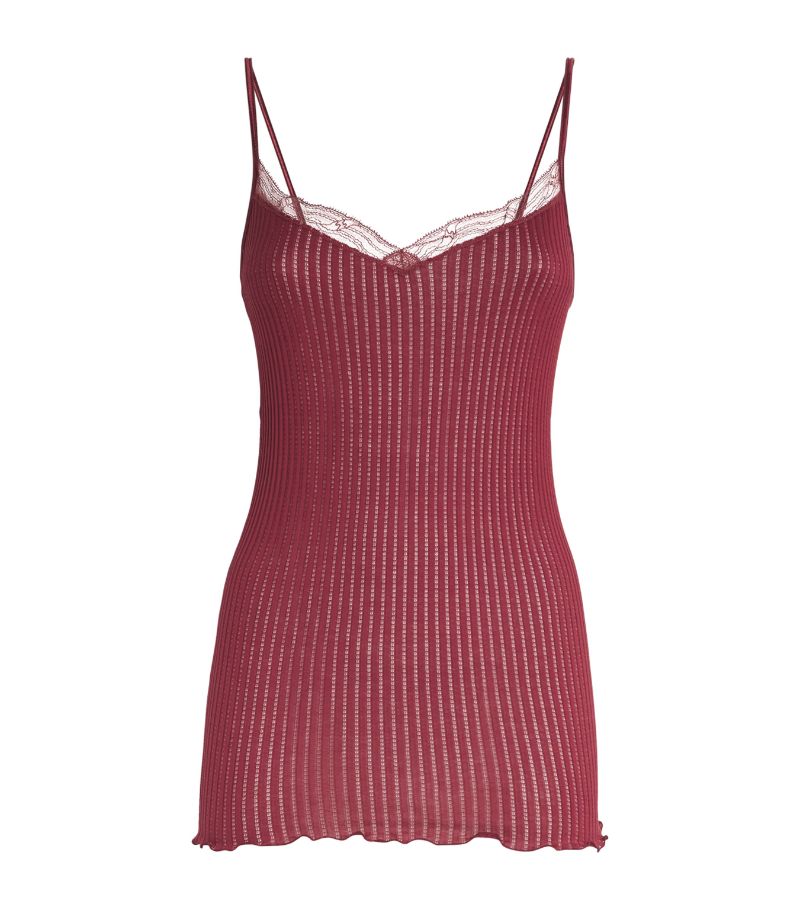 Zimmerli Zimmerli Ribbed Spaghetti Strap Top