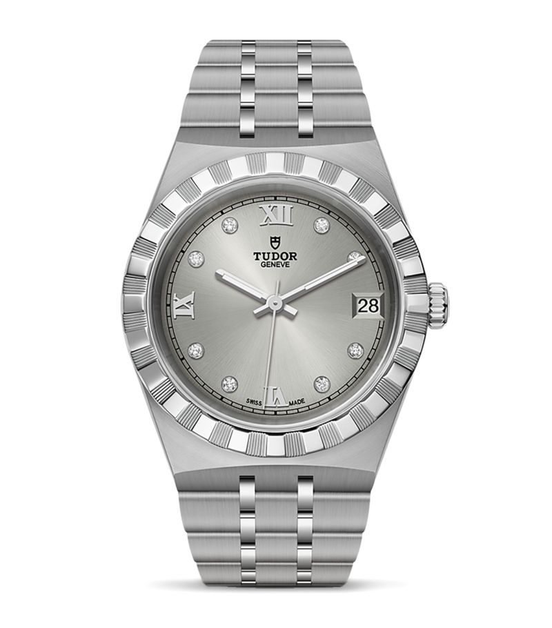 Tudor Tudor Stainless Steel And Diamond Royal Watch 34Mm