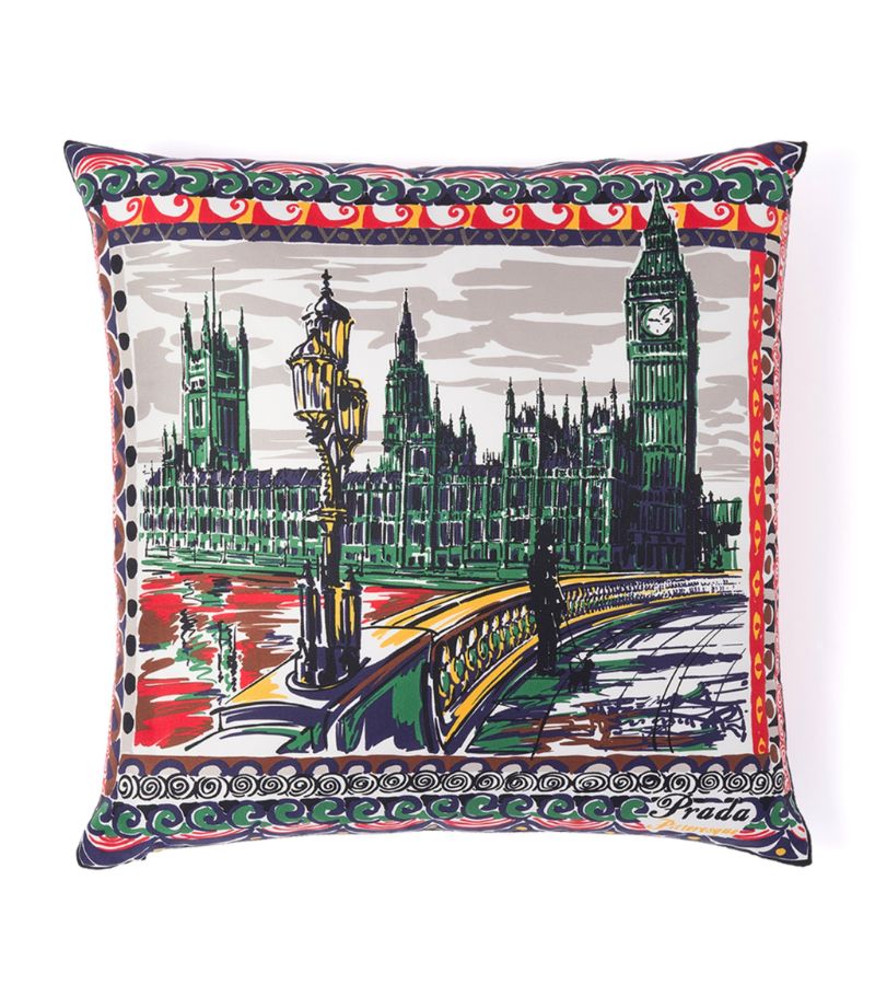 Prada Prada Silk Pittoresque London Cushion (50Cm X 50Cm)