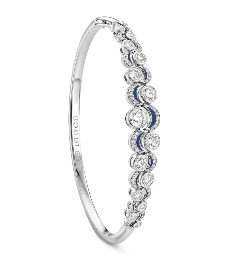 Boodles Boodles Platinum And Diamond Over The Moon Bangle