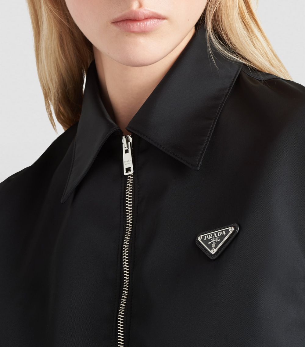 Prada Prada Crop Collared Re-Nylon Jacket