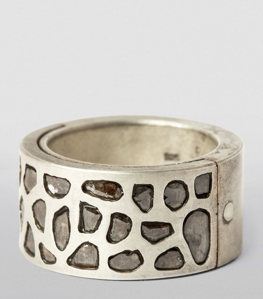 Parts Of Four Parts Of Four Acid-Treated Sterling Silver And Diamond Sistema Ring