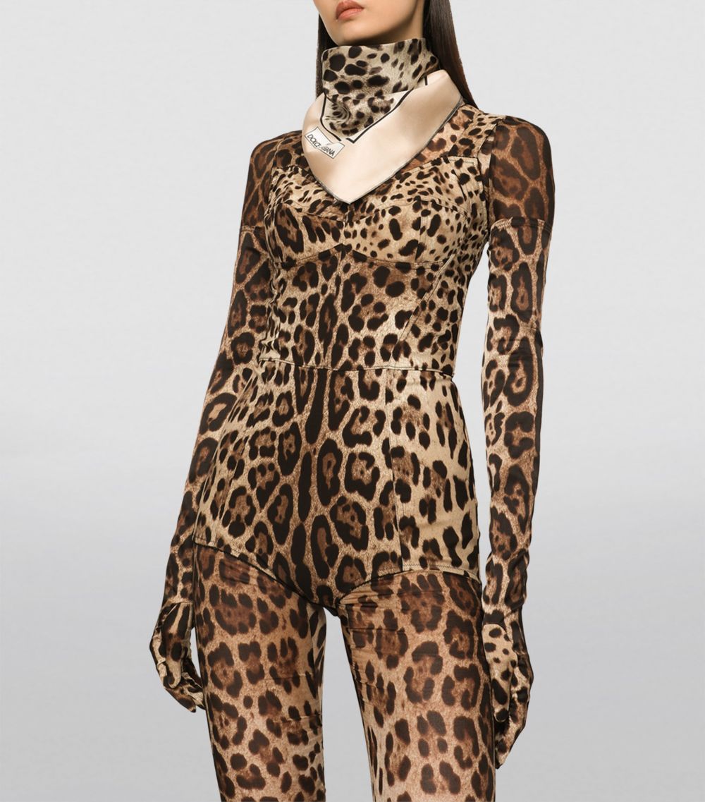 Dolce & Gabbana Dolce & Gabbana Kim Dolce & Gabbana Leopard Print Twill Scarf