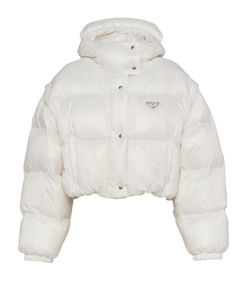 Prada Prada Crop Re-Nylon Puffer Jacket