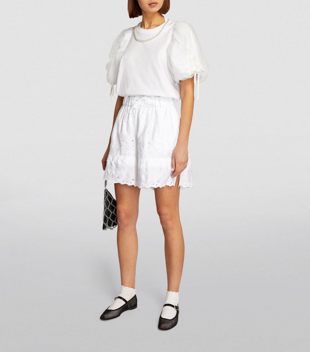 Simone Rocha Simone Rocha Cotton Embroidered Drawstring Shorts