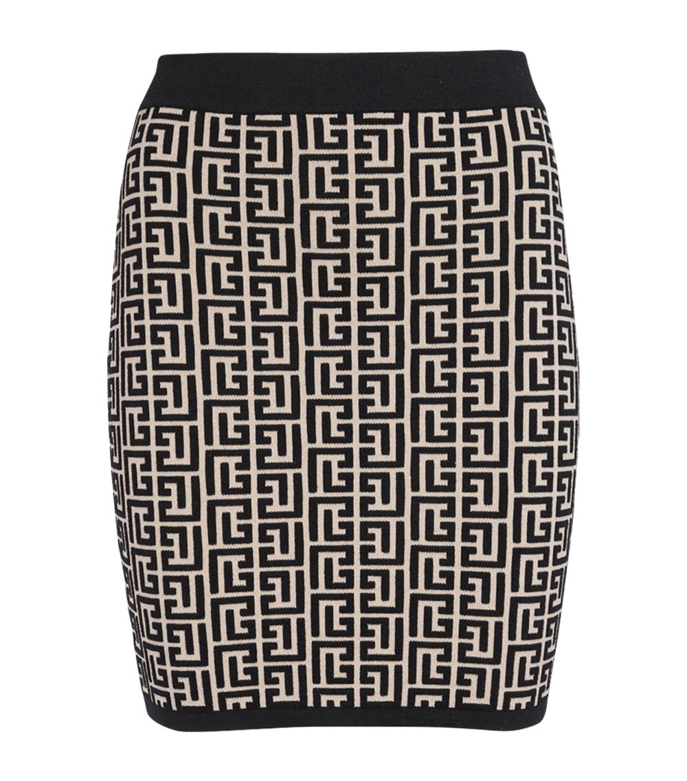 Balmain Balmain Monogram Jacquard Mini Skirt