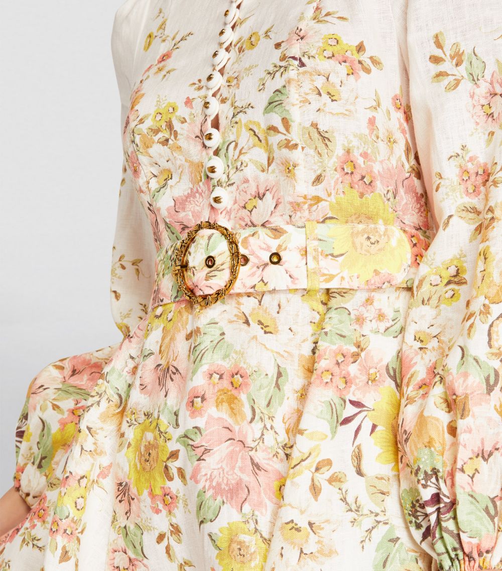 Zimmermann Zimmermann Mini Belted Floral Dress