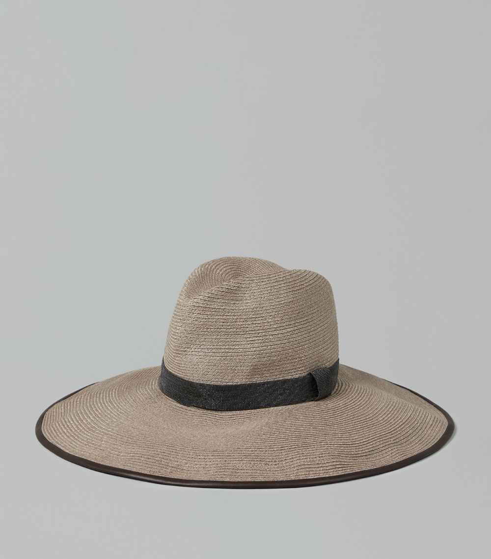 Brunello Cucinelli Brunello Cucinelli Hemp-Cotton Monili-Trim Fedora