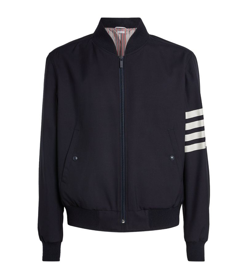 Thom Browne Thom Browne Wool 4-Bar Stripe Bomber Jacket