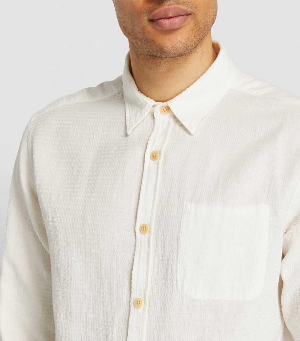 Oliver Spencer Oliver Spencer Linen-Cotton Textured Shirt