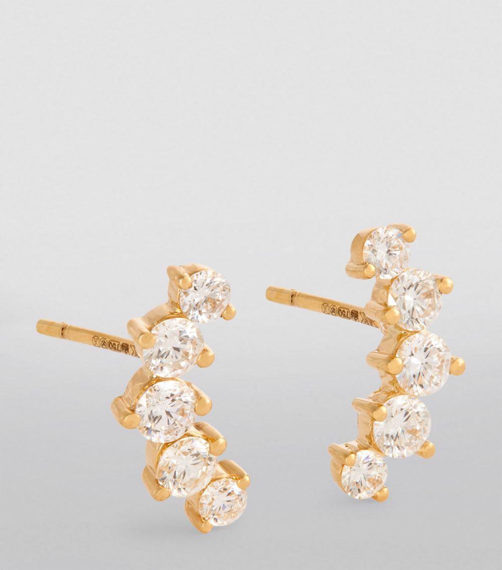 Anita Ko Anita Ko Yellow Gold And Diamond Arc Earrings