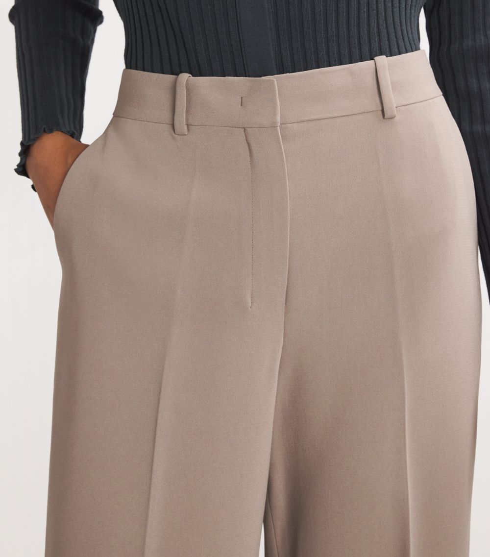 Theory Theory Wide-Leg Crepe Trousers