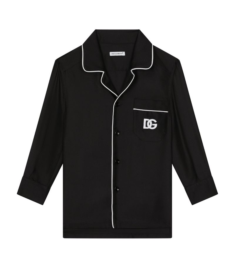 Dolce & Gabbana Dolce & Gabbana Kids Silk Pyjama Shirt (2-6 Years)