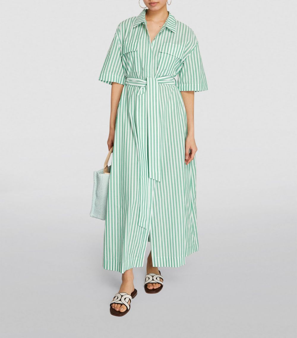 Asceno Asceno Cotton Striped Amina Dress