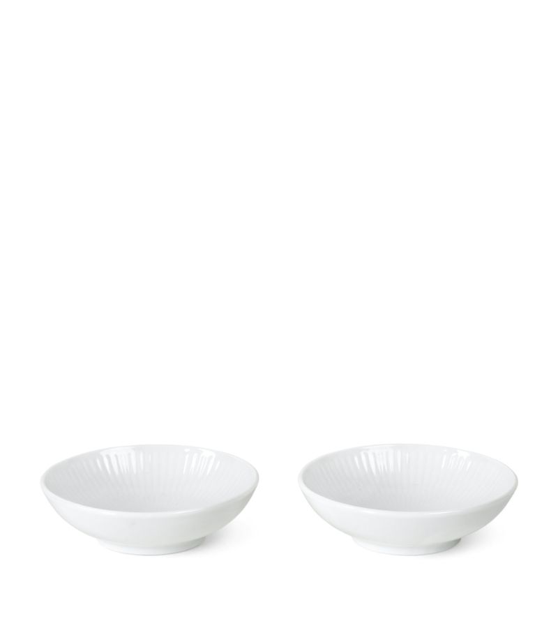 Royal Copenhagen Royal Copenhagen Set Of 2 Fluted Bowls (9Cm)