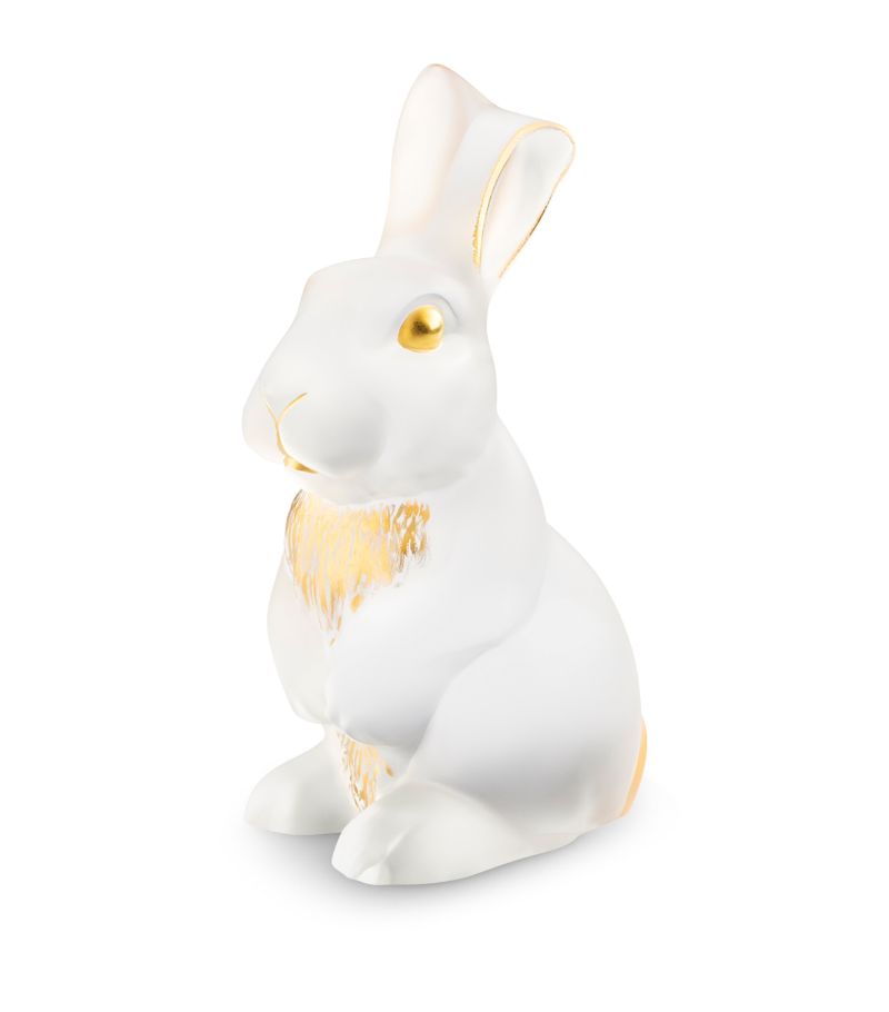 Lalique Lalique Crystal Toulouse Rabbit Sculpture