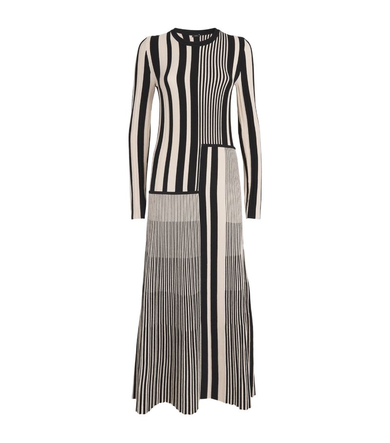 Joseph Joseph Striped Pleated Midi Dress