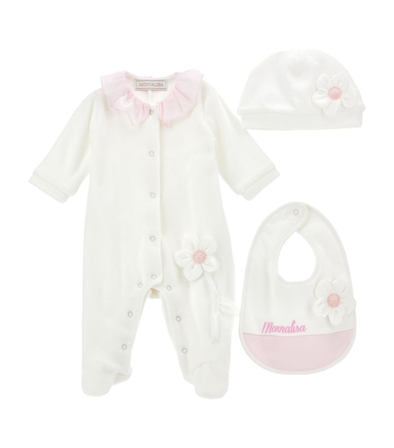 Monnalisa Monnalisa All-In-One, Hat And Bib Set (1-9 Months)