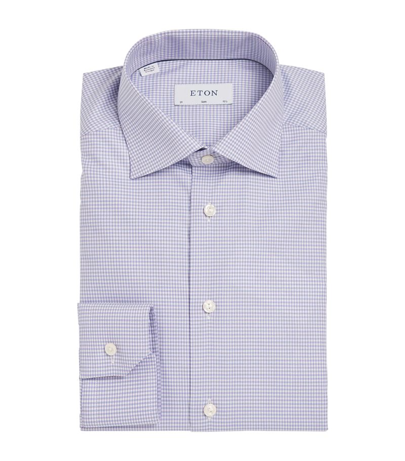 Eton Eton Cotton-Blend Check Print Shirt