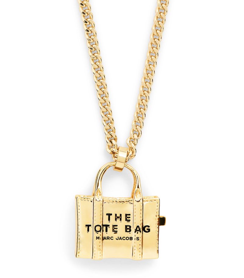 Marc Jacobs Marc Jacobs Gold-Plated The Tote Bag Stud Pendant Necklace