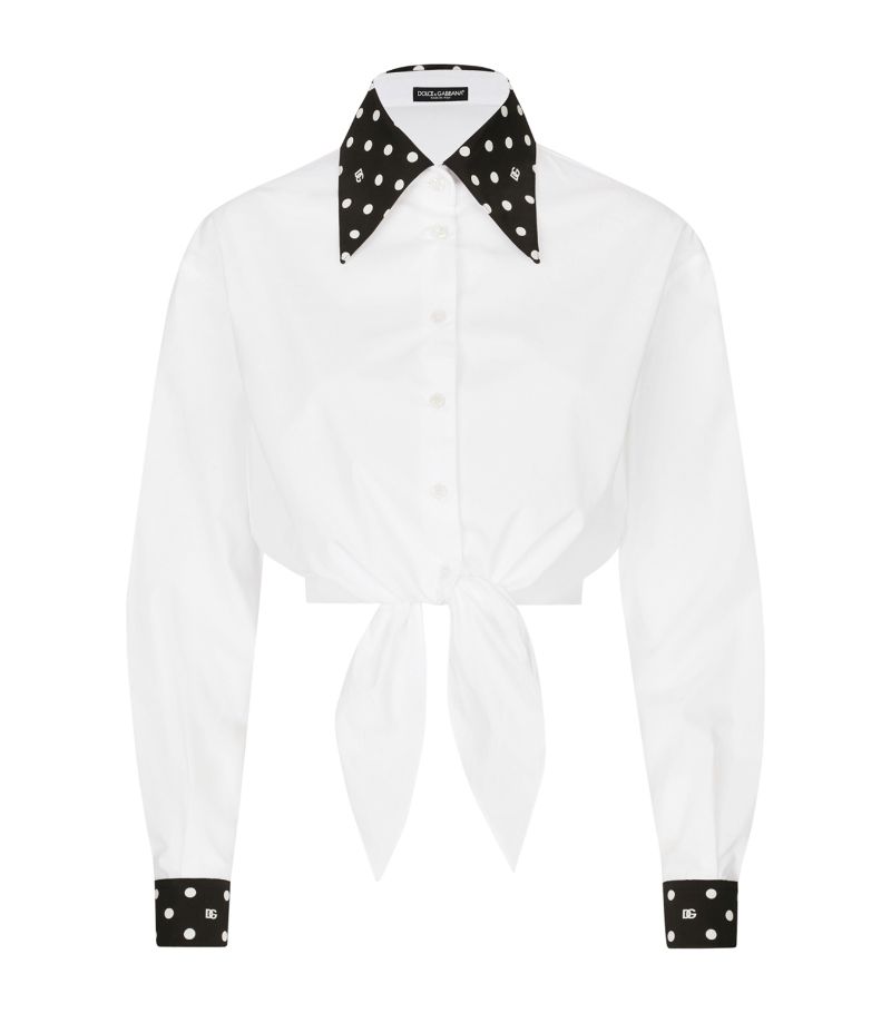 Dolce & Gabbana Dolce & Gabbana Polka-Dot-Trim Shirt