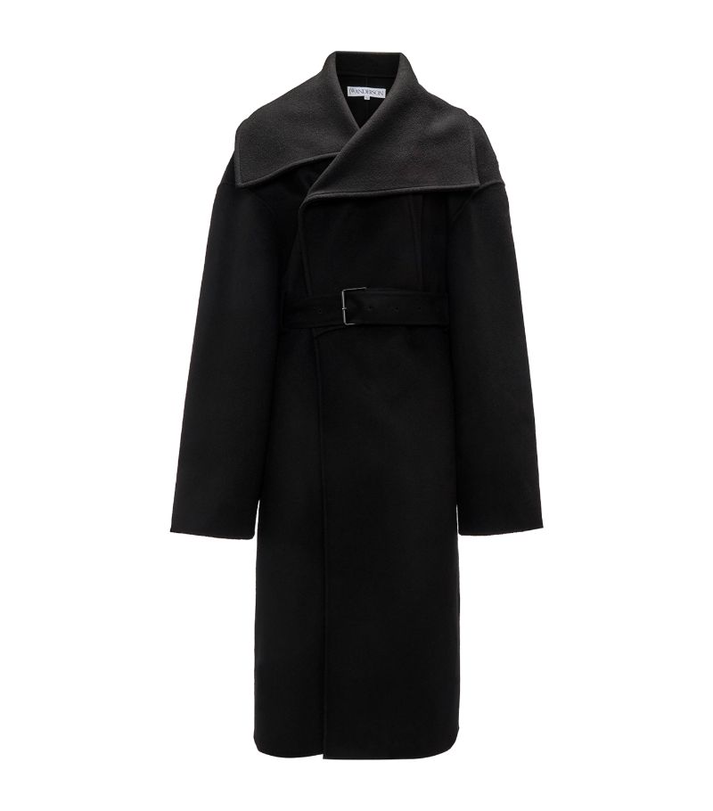 Jw Anderson Jw Anderson Asymmetric Wool Wrap Coat