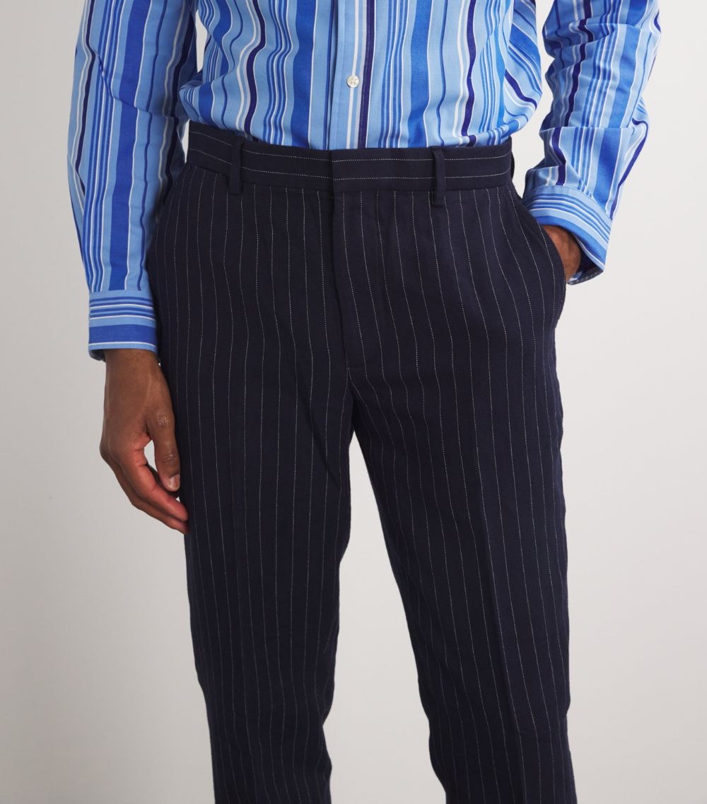 Polo Ralph Lauren Polo Ralph Lauren X Wimbledon Cotton-Linen Pinstripe Trousers