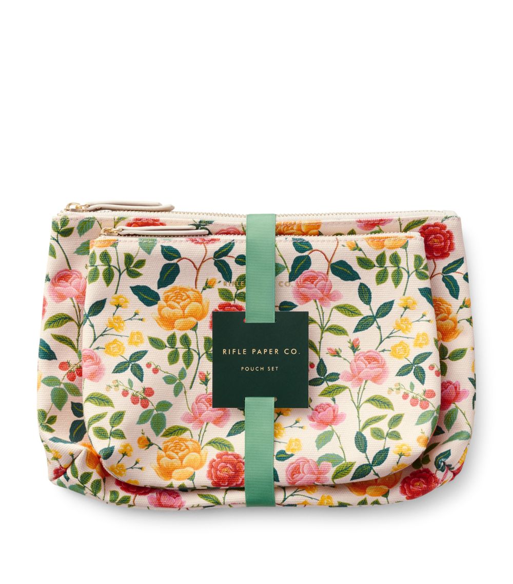 Rifle Paper Co. Rifle Paper Co. Set Of 2 Rose Print Pouches