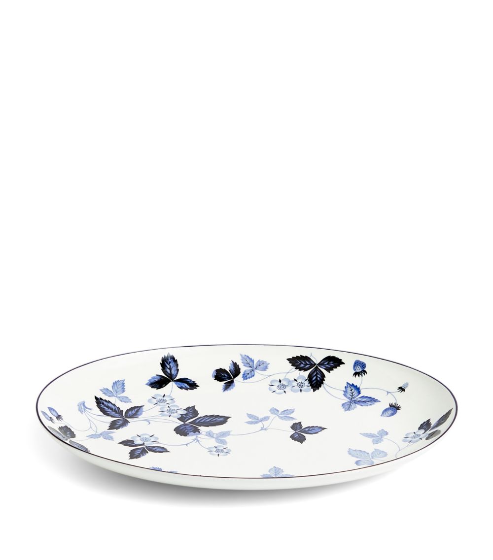 Wedgwood Wedgwood Wild Strawberry Inky Blue Oval Plate (30Cm)