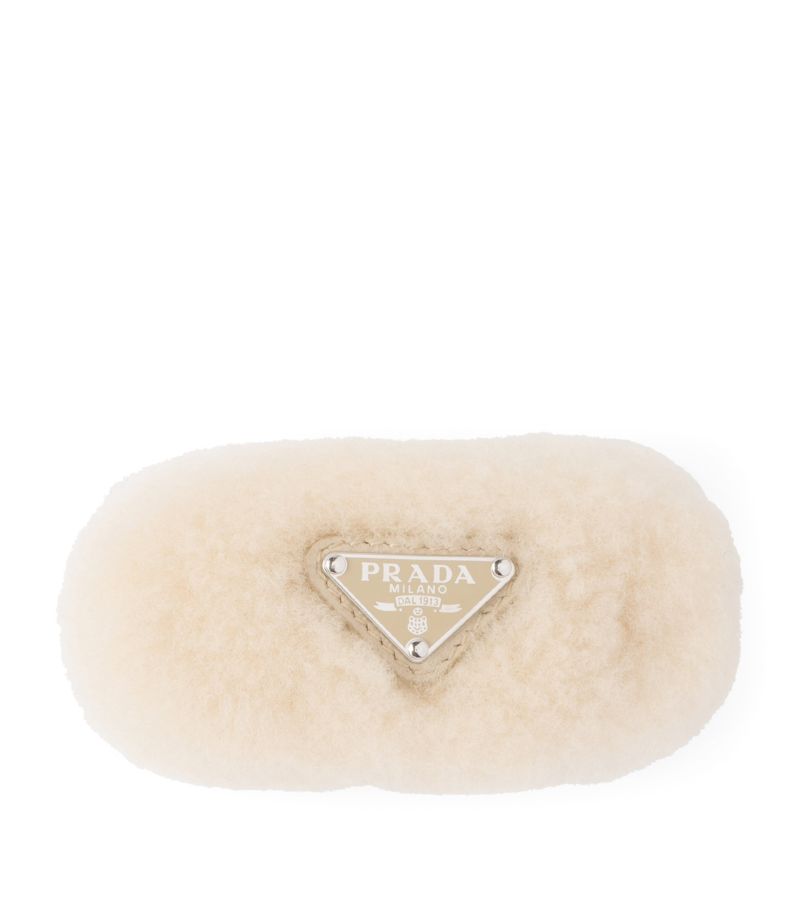 Prada Prada Shearling Triangle Hair Clip