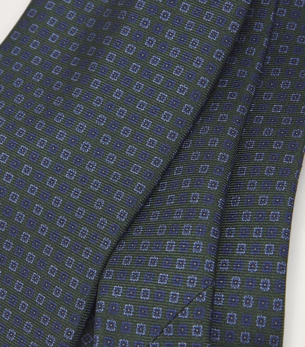 Corneliani Corneliani Silk Geometric Jacquard Tie