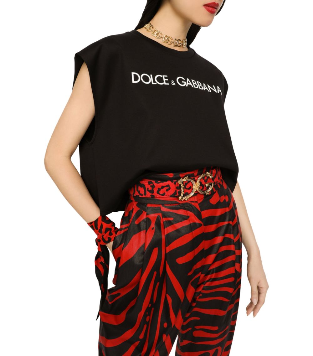 Dolce & Gabbana Dolce & Gabbana Silk Leopard-Print Scarf