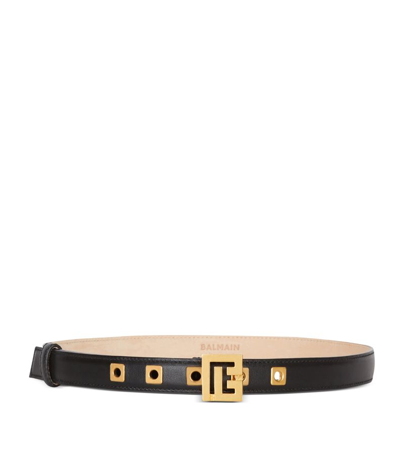 Balmain Balmain Leather Monogram Belt