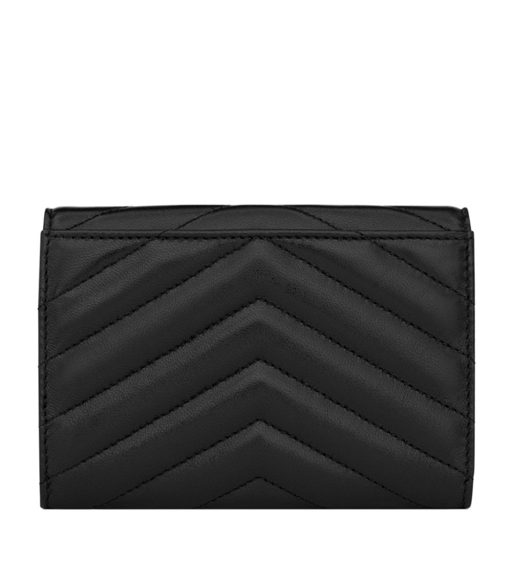 Saint Laurent Saint Laurent Small Monogram Metalassé Envelope Wallet