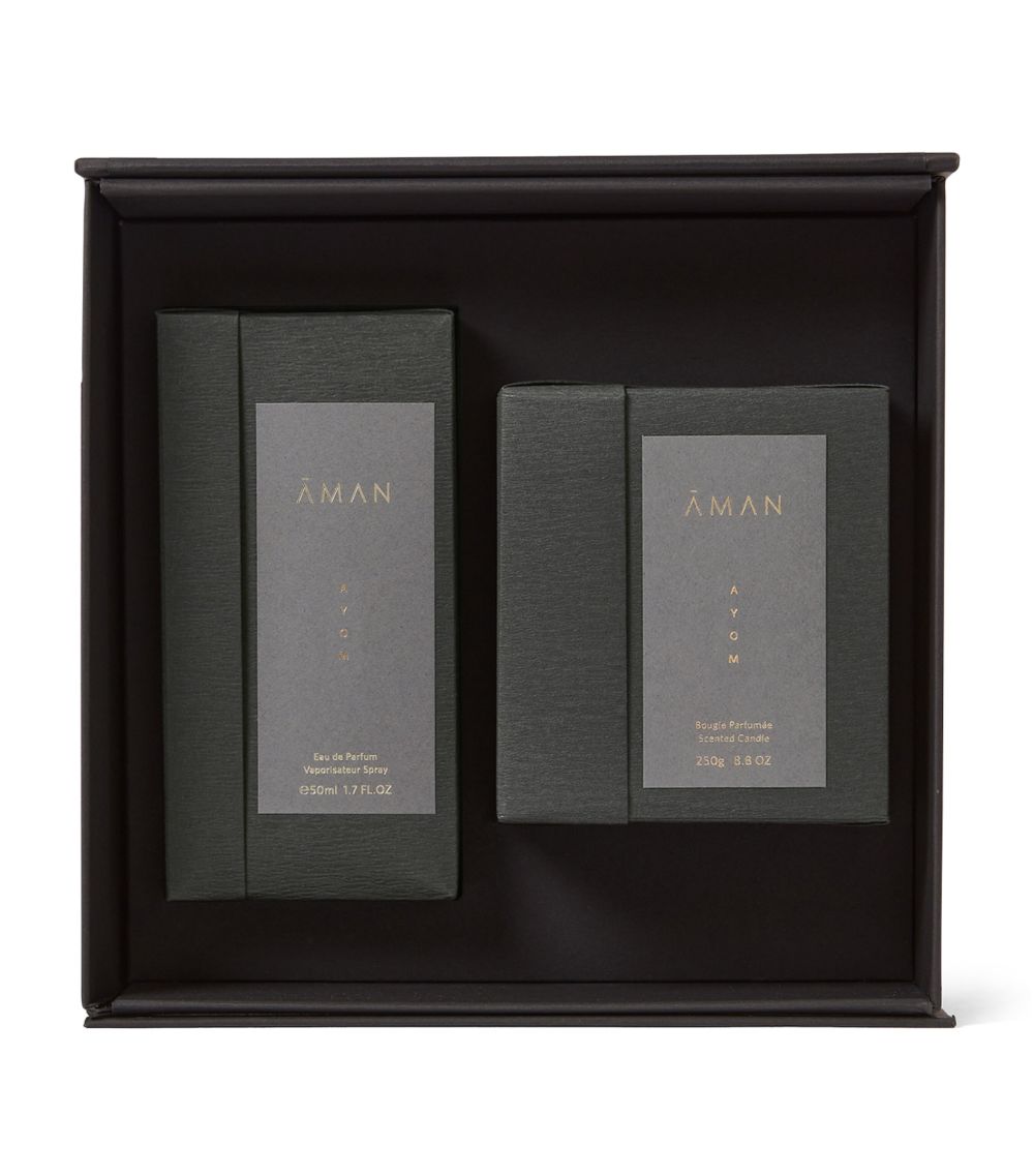 Aman AMAN Ayom Eau de Parfum and Candle Fragrance Gift Set (50ml)