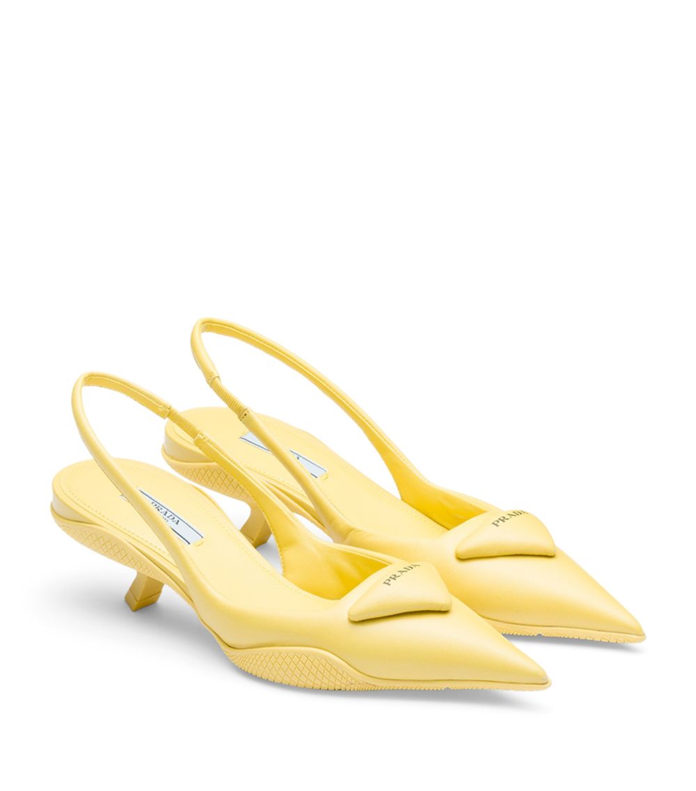 Prada Prada Padded Leather Slingback Pumps