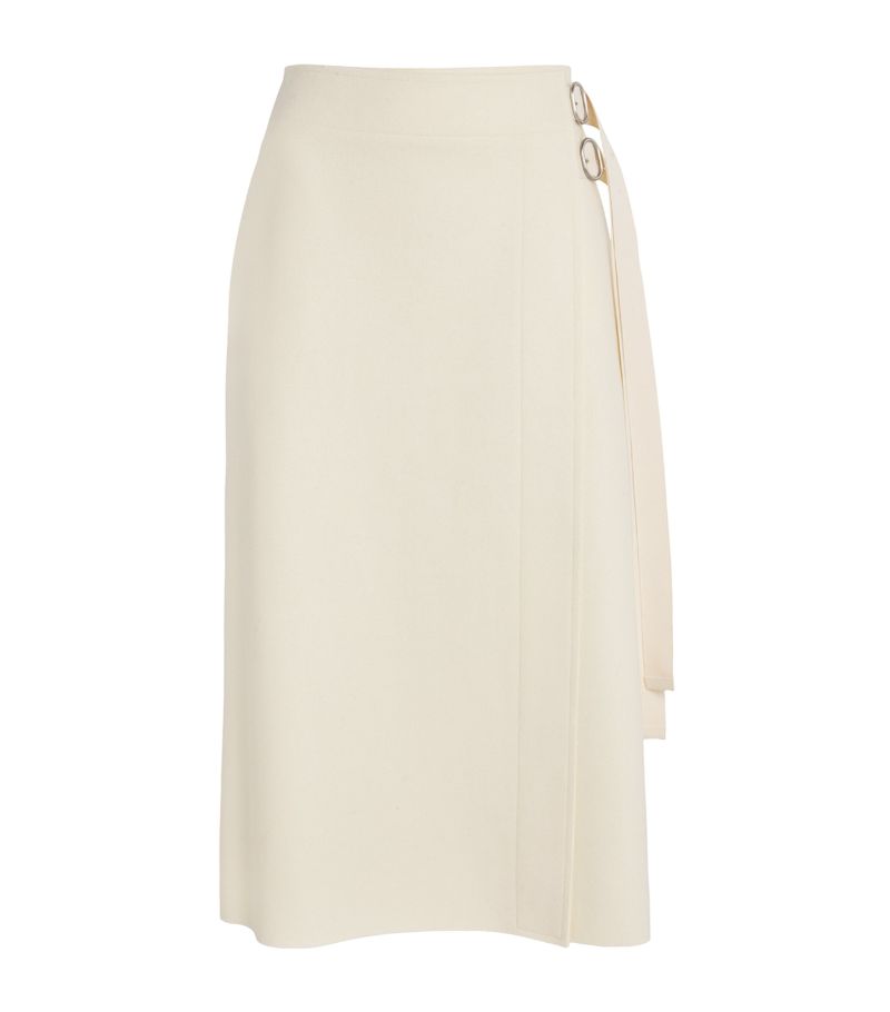 Jil Sander Jil Sander Wool-Blend Wrap Midi Skirt