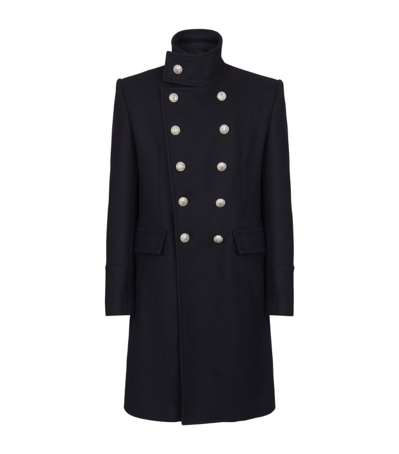 Balmain Balmain Wool Double-Breasted Officer Coat