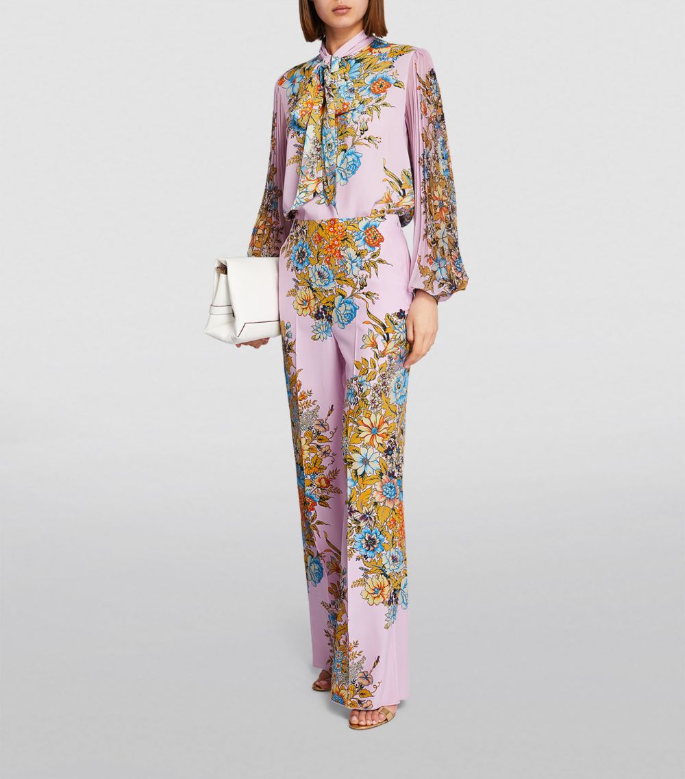 Etro Etro Floral Print Wide-Leg Trousers