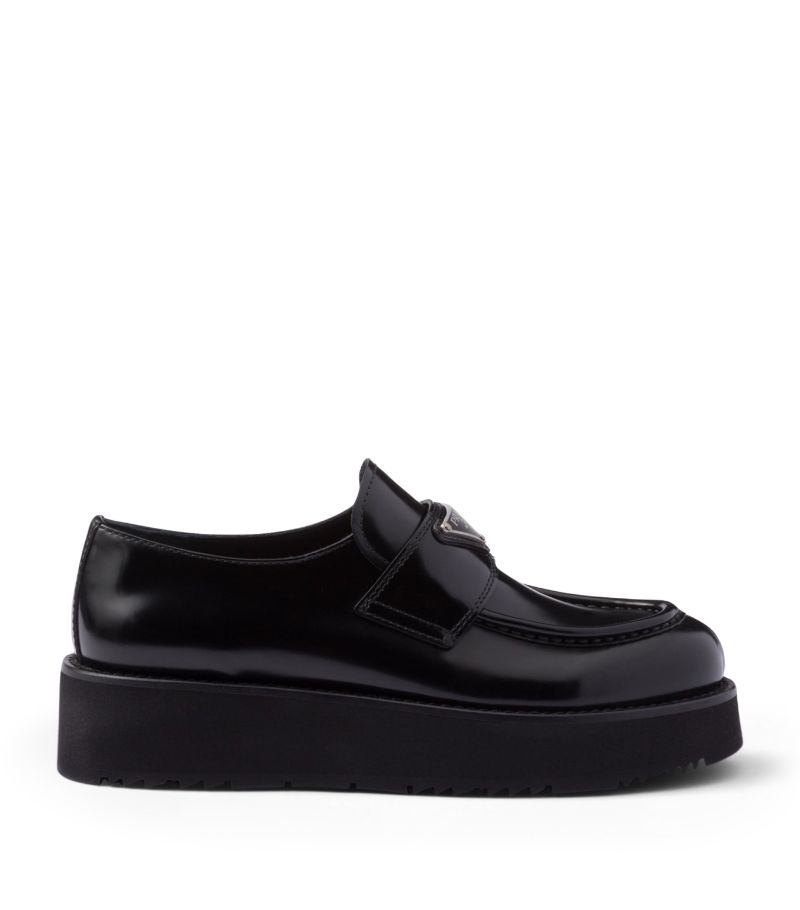 Prada Prada Brushed Leather Loafers 45