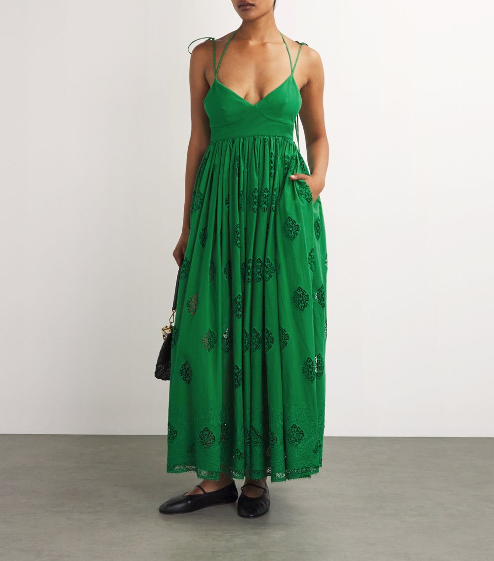 Erdem Erdem Embroidered Halterneck Midi Dress