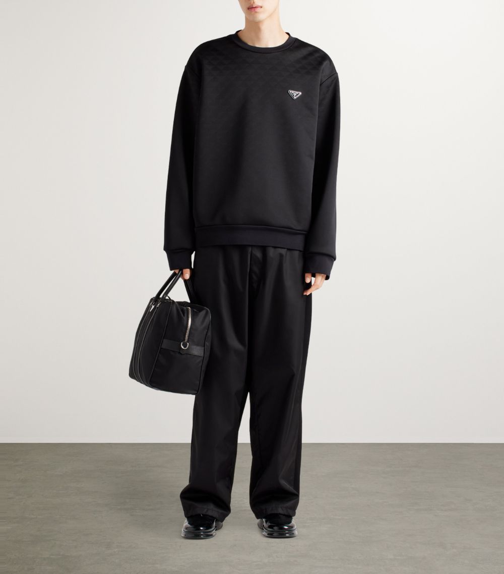 Prada Prada Technical Jacquard Oversized Sweatshirt