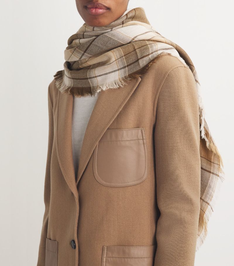 Weekend Max Mara Weekend Max Mara Wool-Cashmere Check Shawl