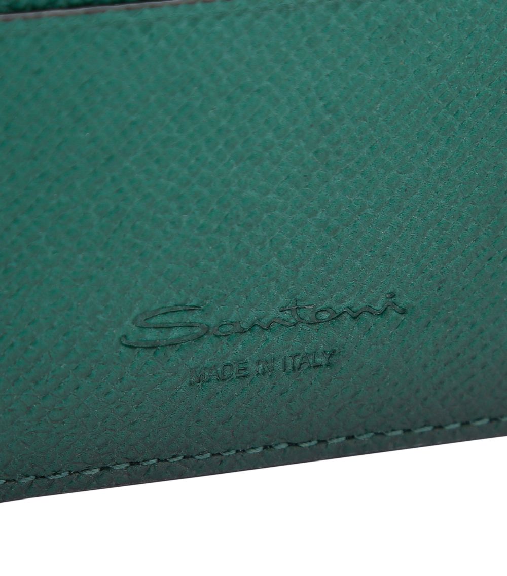 Santoni Santoni Leather Card Holder
