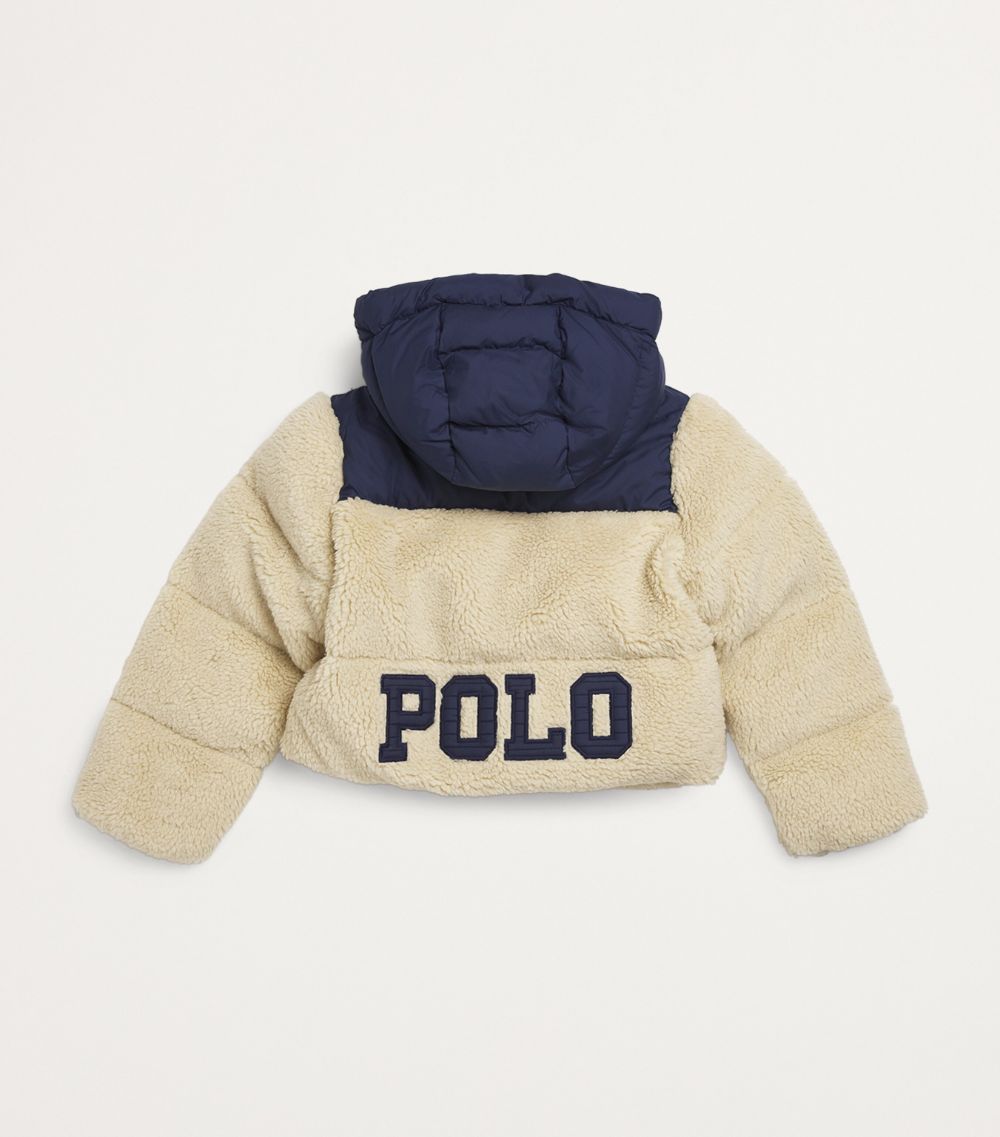 Ralph Lauren Kids Ralph Lauren Kids Down Cropped Teddy Bomber Jacket (6-14 Years)