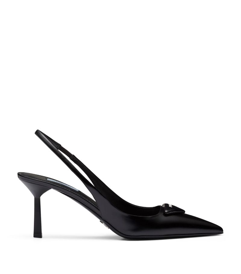 Prada Prada Brushed Leather Slingbacks 75