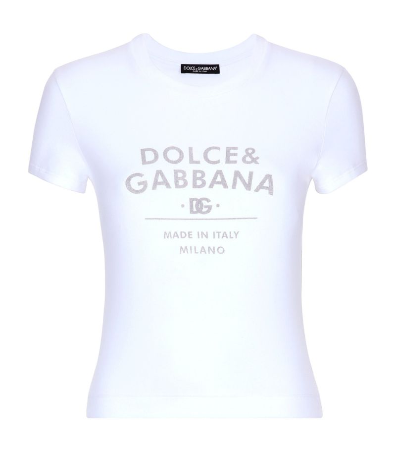 Dolce & Gabbana Dolce & Gabbana Stretch-Cotton Logo T-Shirt