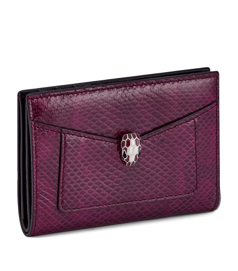 Bvlgari Bvlgari Snakeskin Serpenti Forever Folded Card Holder