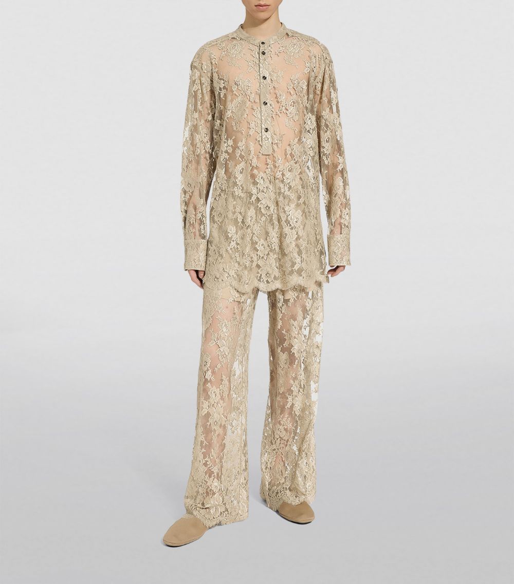 Dolce & Gabbana Dolce & Gabbana Lace Stand-Collar Shirt