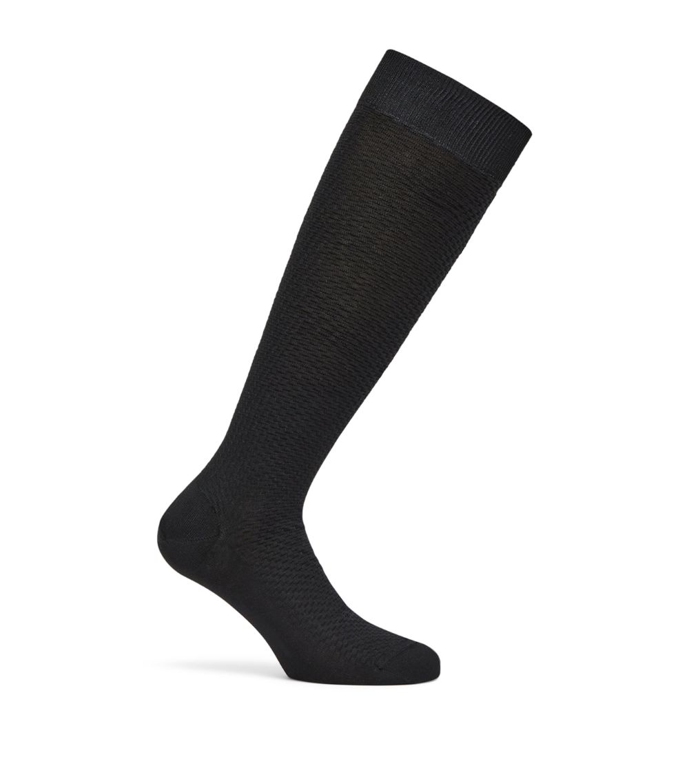 zegna Zegna Cotton-Blend Mid-Calf Socks